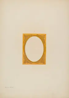 Metal Frame Daguerreotype (Brass), c. 1941. Creator: Frank M Keane