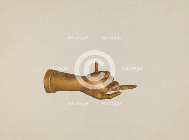 Metal Hand, c. 1937. Creator: Joseph Goldberg.