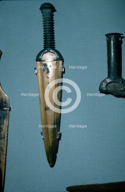 Metal hilted dagger, Neunheiligen, Bronze Age, Germany, 2500-1800 BC. Artist: Unknown.