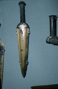 Metal hilted dagger, Neunheiligen, Bronze Age, Germany, 2500-1800 BC