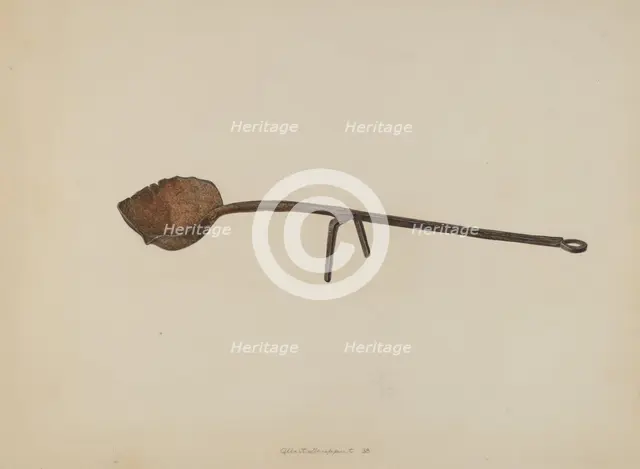 Metal Ladle, c. 1938. Creator: Albert Geuppert.