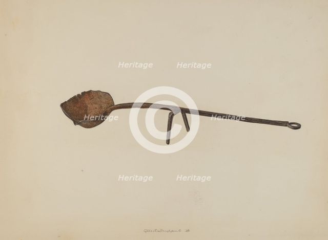 Metal Ladle, c. 1938. Creator: Albert Geuppert.