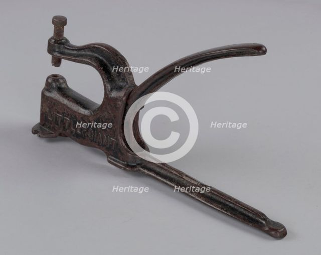 Metal leatherworking riveter by Little Giant, ca. 1850-1900. Creator: Wells Brothers & Co.