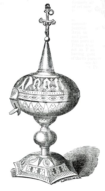 Metal Pyx, 1850. Creator: Unknown.