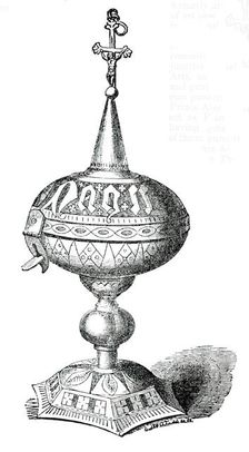 Metal Pyx, 1850. Creator: Unknown