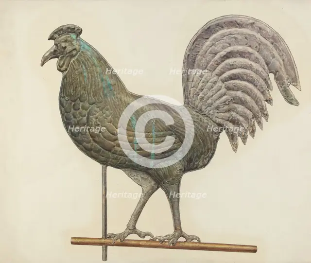 Metal Weather Vane, 1935/1942. Creator: Unknown.