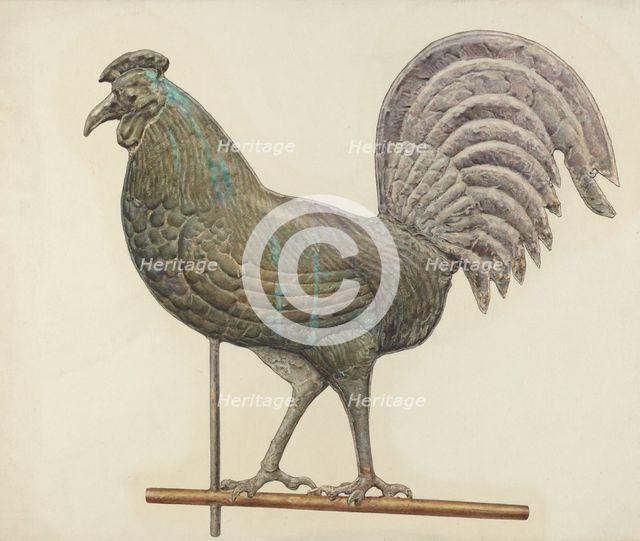 Metal Weather Vane, 1935/1942. Creator: Unknown.