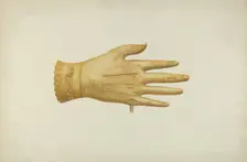 Metal Weather Vane: Glove, c. 1941. Creator: Harriette Gale