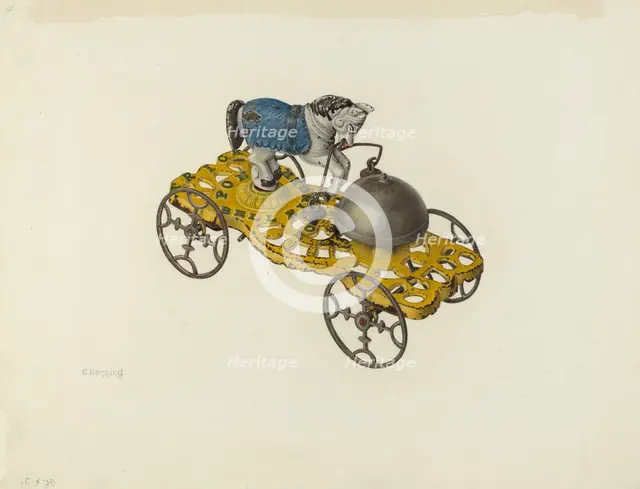 Metal Toy: Trick Pony Bell Ringer, 1935/1942. Creator: Charles Henning.