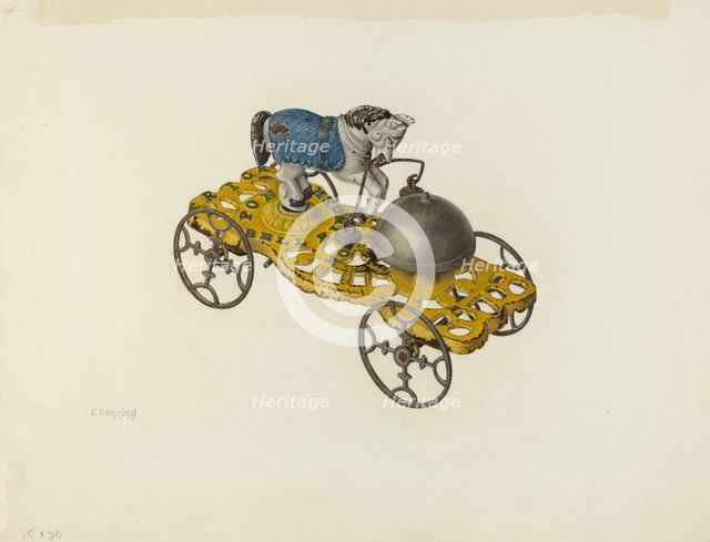 Metal Toy: Trick Pony Bell Ringer, 1935/1942. Creator: Charles Henning.
