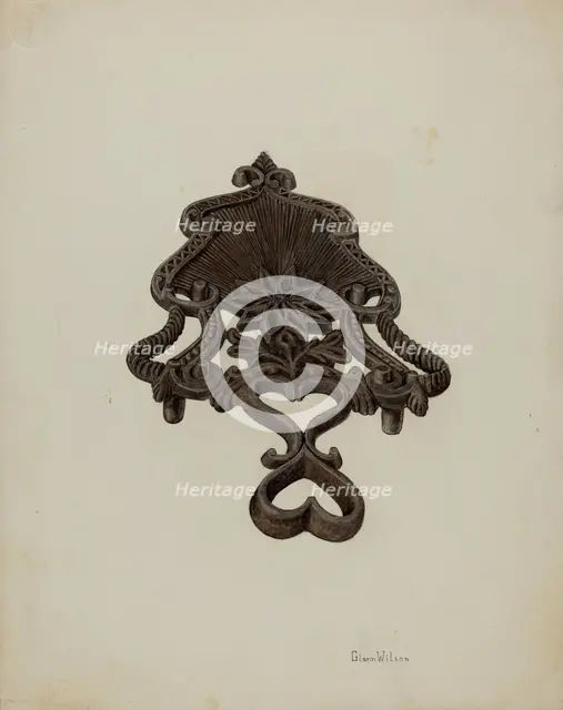 Metal Trivet, c. 1941. Creator: Glenn Wilson.