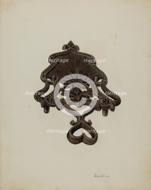 Metal Trivet, c. 1941. Creator: Glenn Wilson.