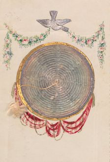 Metallic Double Cobweb Valentine, 1845., 1845. Creator: Anon