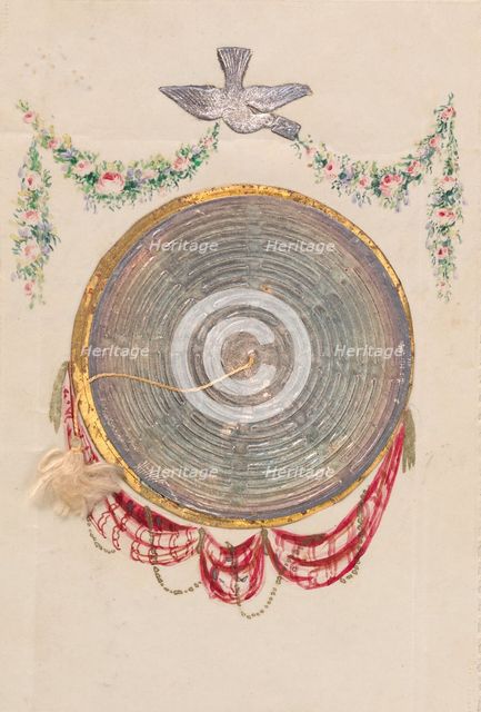 Metallic Double Cobweb Valentine, 1845., 1845. Creator: Anon.
