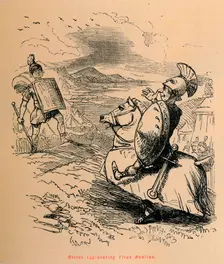 Metius aggravating Titus Manlius 1852. Artist: John Leech