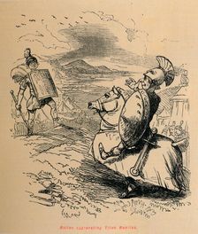 Metius aggravating Titus Manlius 1852. Artist: John Leech