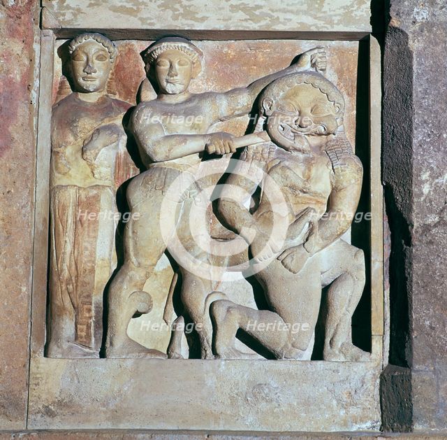 Metope of Perseus killing Medusa, 6th century BC. Artist: Unknown