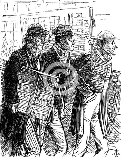 Metropolitan Boroughs election sketches: after the battle, 1874. Creator: Unknown.