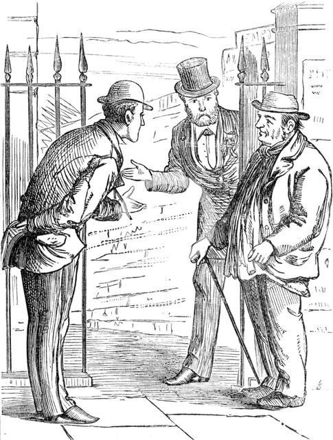 Metropolitan Boroughs election sketches: "This way, Sir", 1874. Creator: Unknown.