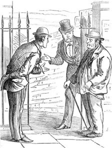 Metropolitan Boroughs election sketches: "This way, Sir", 1874. Creator: Unknown