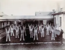 Metropolitan Lunatic Asylum, Kew, Victoria (Australia): male patients..., c1880s. Creator: Unknown