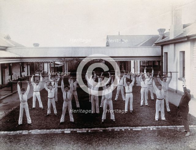 Metropolitan Lunatic Asylum, Kew, Victoria (Australia): male patients..., c1880s. Creator: Unknown.