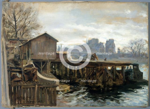Metropolitan work at Pont-Neuf, in 1899. Creator: Victor Marec.