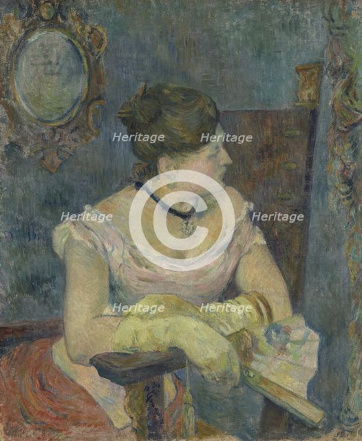 Mette Gauguin in Evening Dress, 1884. Creator: Paul Gauguin.