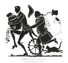 Metternich runs away with Sedlnicky. According to the cartoon from the year 1848, (1898). Creator: Unknown