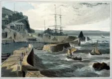 Mevagissey, Cornwall 1825. Creator: William Daniell