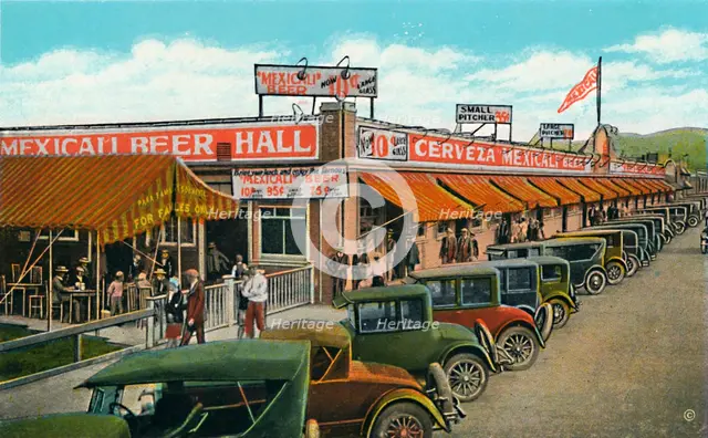 Mexicali Beer Hall, The Longest Bar in the World, c1939. Artist: Unknown.