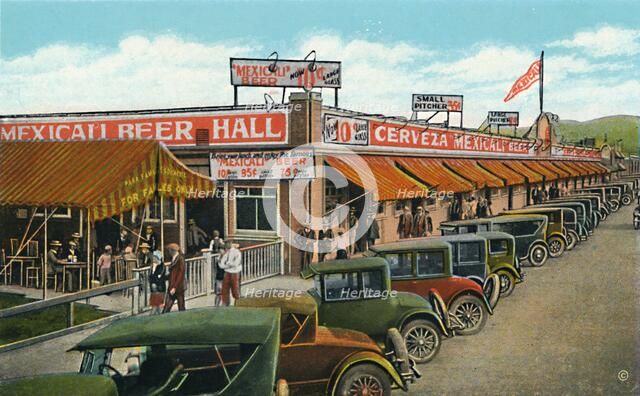 Mexicali Beer Hall, The Longest Bar in the World, c1939. Artist: Unknown.