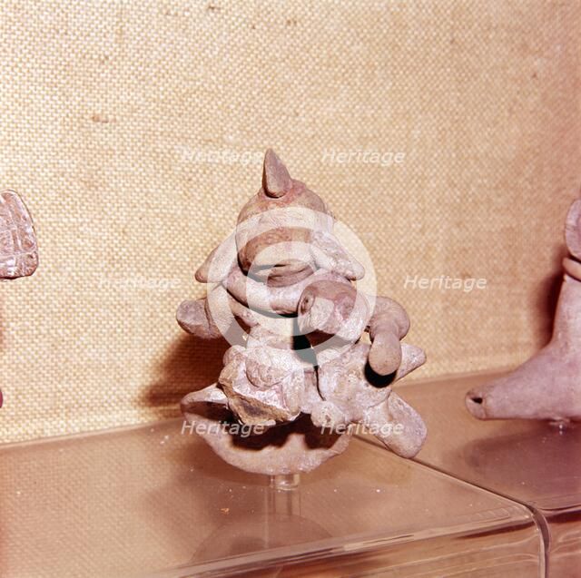 Mexican Terracotta Group, Pre-Columbian, from a grave, Aztec culture, 1300-1521. Artist: Unknown.