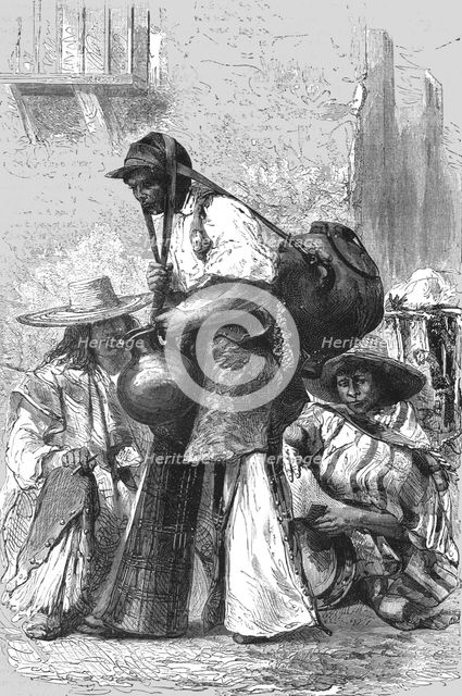 'Mexican Water-Carrier (Aguador); A Zigzag Journey through Mexico', 1875. Creator: Unknown.