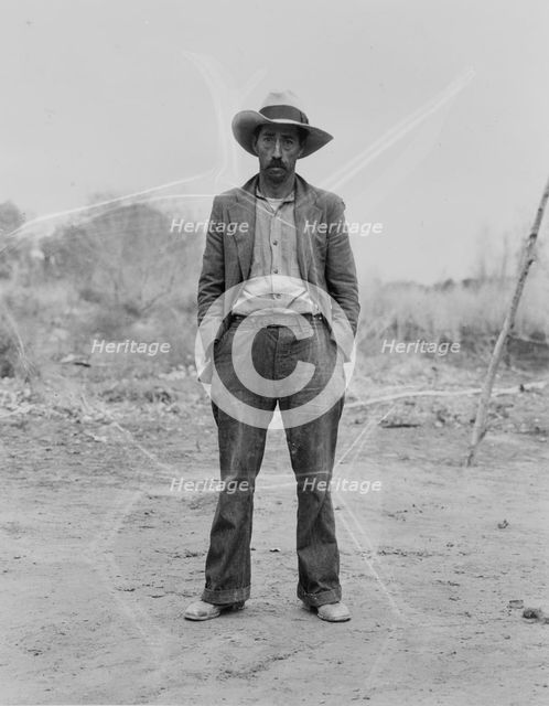 Mexican field worker, father of six, Imperial Valley, Riverside County, California, 1935. Creator: Dorothea Lange.
