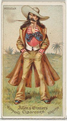 Mexican, from World's Dudes series (N31) for Allen & Ginter Cigarettes, 1888. Creator: Allen & Ginter