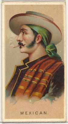 Mexican, from World's Smokers series (N33) for Allen & Ginter Cigarettes, 1888. Creator: Allen & Ginter