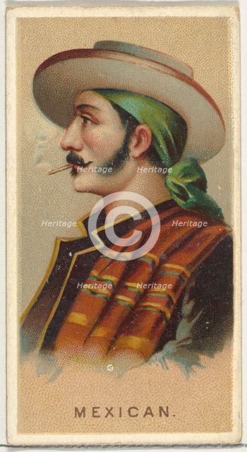 Mexican, from World's Smokers series (N33) for Allen & Ginter Cigarettes, 1888. Creator: Allen & Ginter.