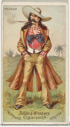 Mexican, from World's Dudes series (N31) for Allen & Ginter Cigarettes, 1888. Creator: Allen & Ginter
