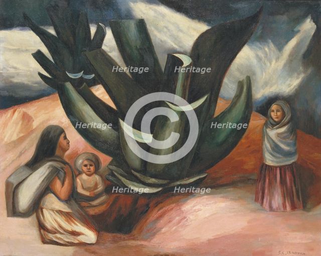 Mexican Landscape, 1932. Creator: Orozco, José Clemente (1883-1949).