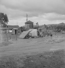Mexican migratory citrus worker's family, near Strathmore, California, 1939. Creator: Dorothea Lange