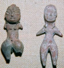 Mexican pottery figures from burial sites, c.9th century BC
