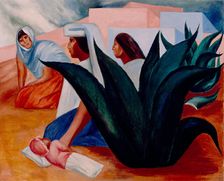 Mexican Pueblo, 1932. Creator: Jose Clemente Orozco