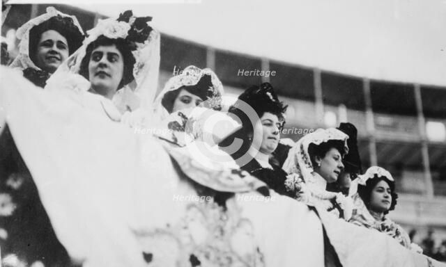 Mexican Society women at bullfight, between c1910 and c1915. Creator: Bain News Service.