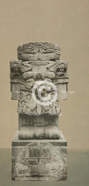 Mexico, Aztec idol, Teoyaomiqui [Coatlicue (statue)], between 1884 and 1900. Creator: William H. Jackson.