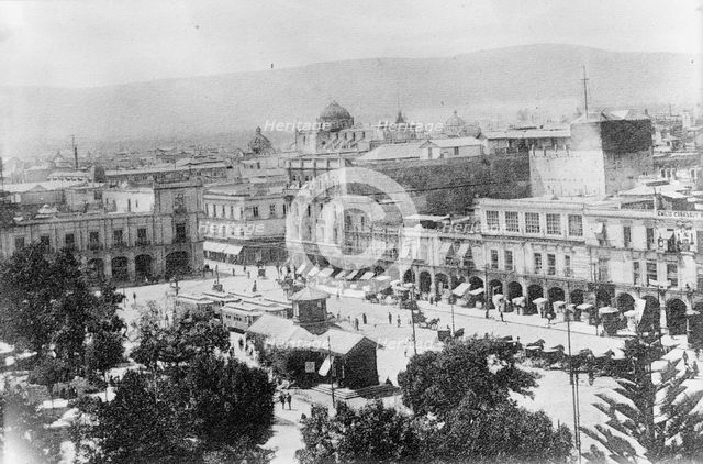 Mexico - Bird's Eye View of Mexico City, 1911. Creator: Harris & Ewing.
