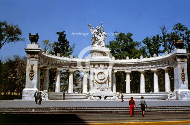Mexico City, monument to Benito Juarez (1806-1872) erected in 1910 to commemorate the centenary o…