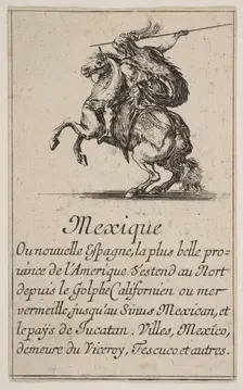 Mexico, from Game of Geography (Jeu de la Géographie), 1644. Creator: Stefano della Bella