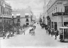 Mexico - Street Scene In Mexico City, 1911. Creator: Harris & Ewing