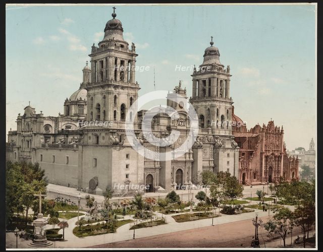 Mexico, the Cathedral, City of Mexico, c1899. Creator: William H. Jackson.